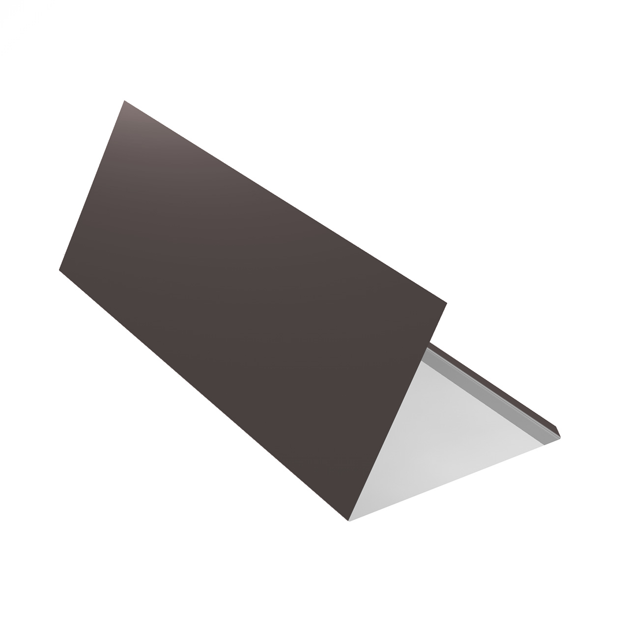 Планка примыкания верхняя к трубе для фальцевых панелей, 0,50 мм, Полиэстер матовый, RAL8019 (серо-коричневый)