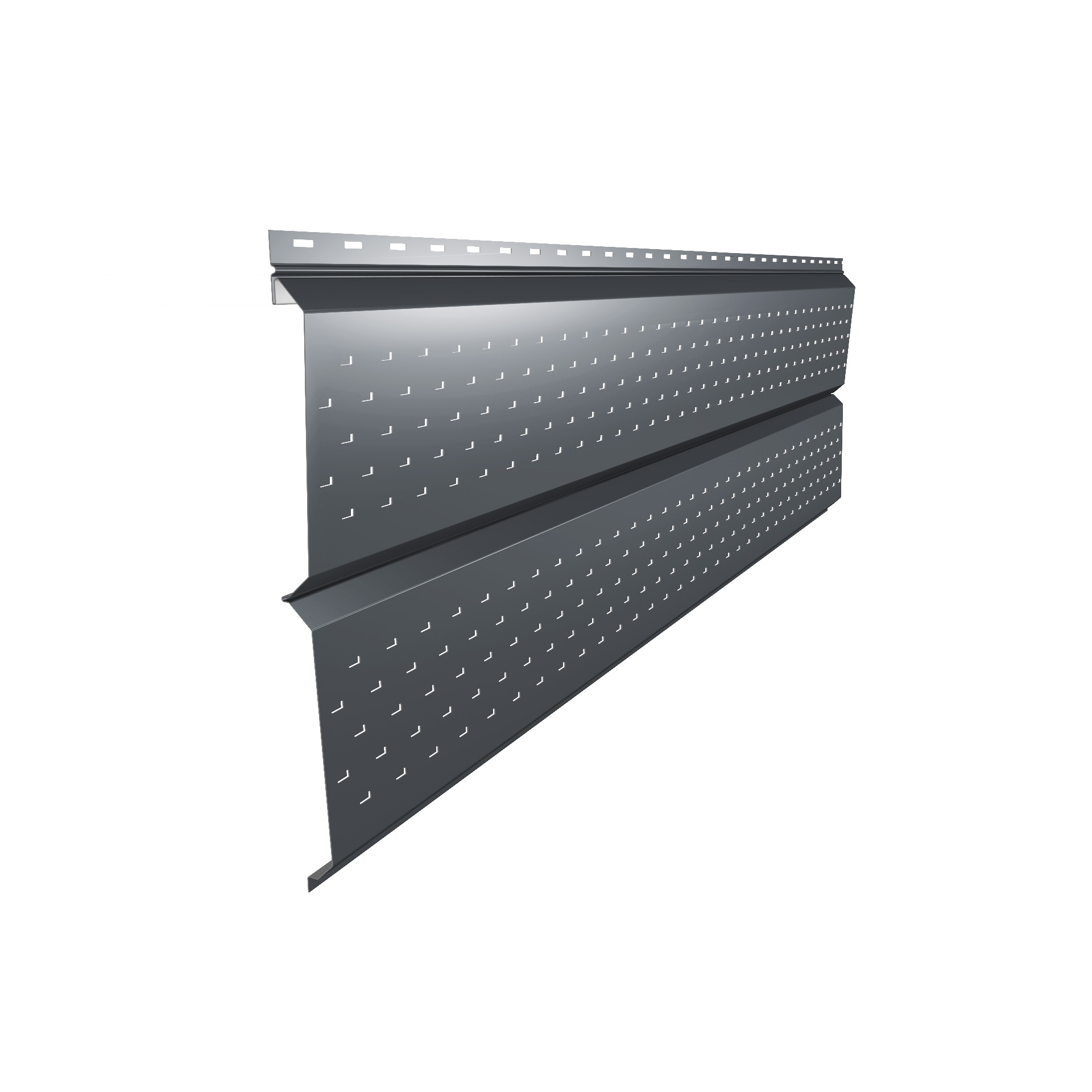 Софит металлический перфорированный, Полиэстер глянцевый, 0,45 мм, RAL7024 (серый графит)