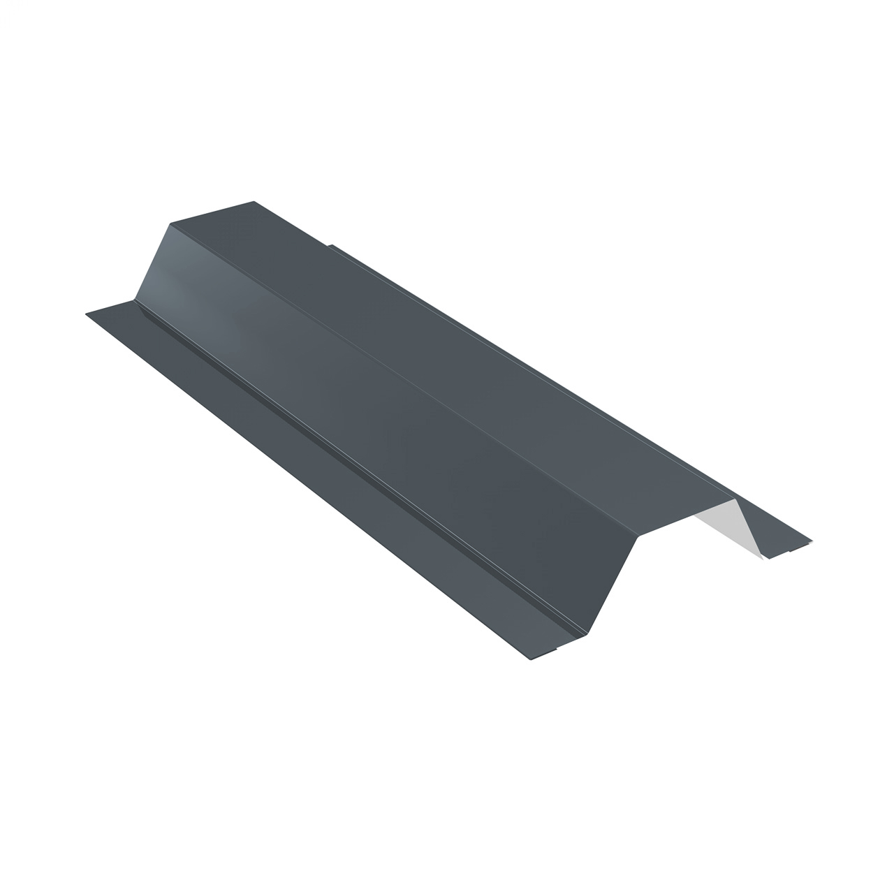 Планка опорная для фальцевых панелей, 0,50 мм, Полиэстер глянцевый, RAL 7016 (антрацитовый серый)