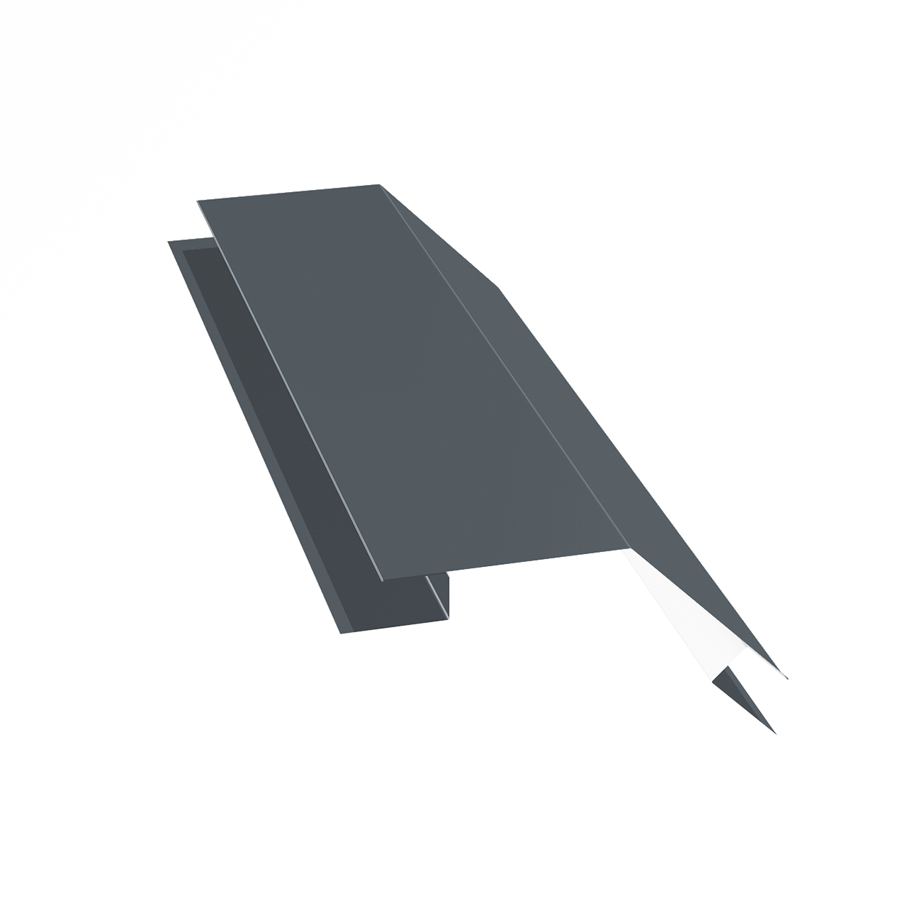 Планка угла наружного сложная 135 для металлосайдинга, 0,45 мм, Полиэстер матовый, RAL 7016 (антрацитовый серый)