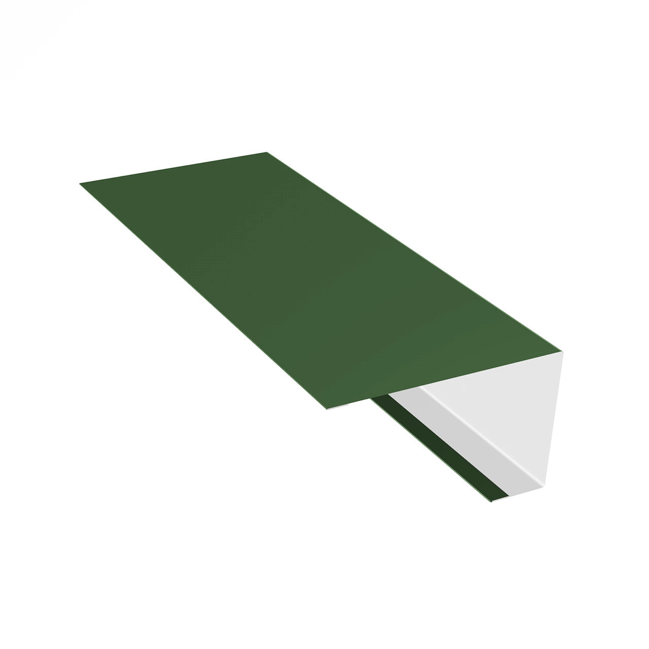 Планка торцевая фасадная для фальцевых панелей, 0,45 мм, Полиэстер глянцевый, RAL6011 (резедово-зеленый)
