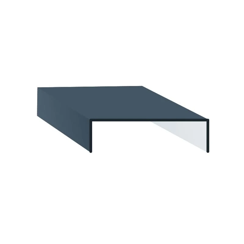 Отлив для забора и кровли, Rooftop Бархат, 0,50 мм, RAL7011 (железный серый)